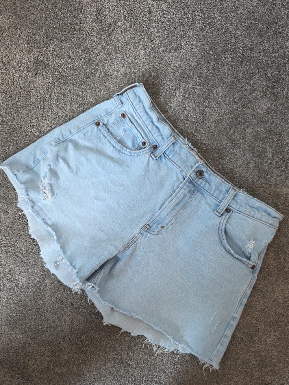 Abercrombie Light Wash Denim Shorts